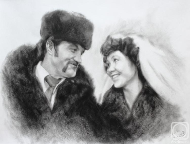 Rychkov Ilya. Wedding portrait from an old black and white photo (Made to order)