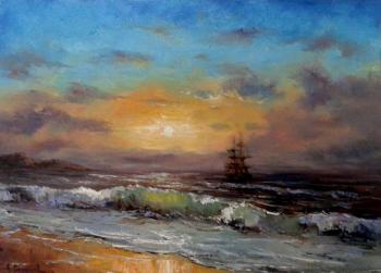 Sunset on the sea. Semyonov Aleksandr