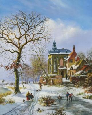 Картина «Дети. Замок. Каток»