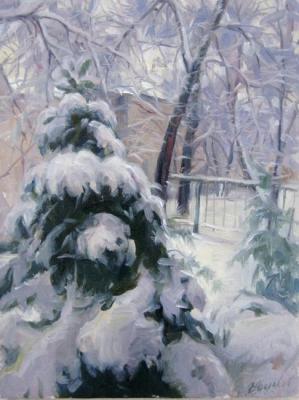 Winter's Tale. Sketch from the window of the workshop. Voronov Vladimir