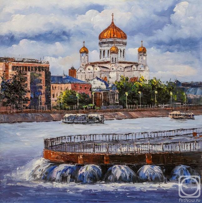 Vevers Christina. Moscow. View of the Cathedral of Christ the Saviour from the Arrow