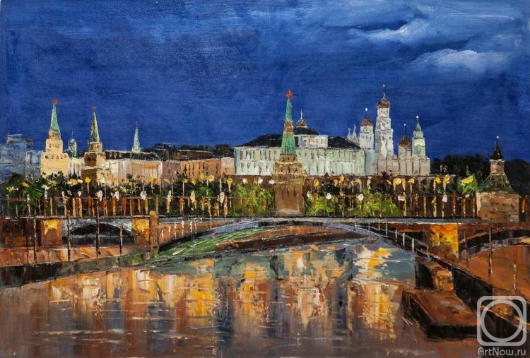 Vevers Christina. Moscow. View of the Kremlin from Prechistenskaya embankment