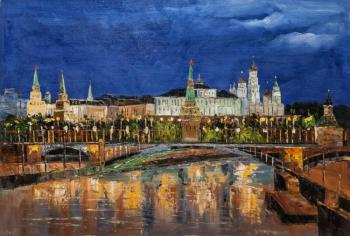 Moscow. View of the Kremlin from Prechistenskaya embankment. Vevers Christina