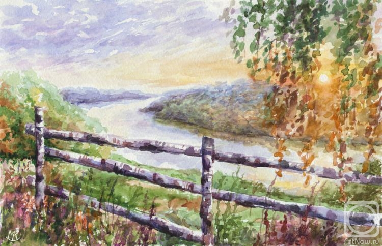 Kozlova Mariya. Sunset on the river