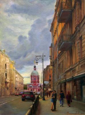 Lublin street Pastel. Nekrasov Evgeny