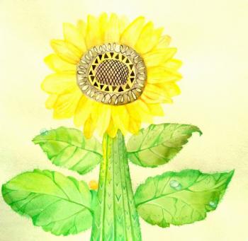 Pa-pa-ripa Sunflower... (left side of the triptych)