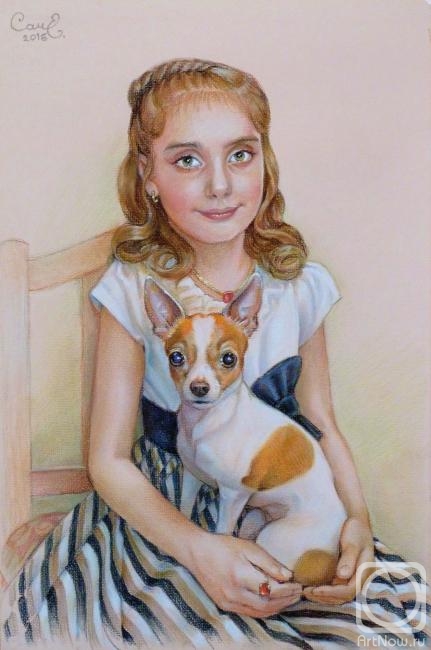 Sachenko Elena. Girl with dog