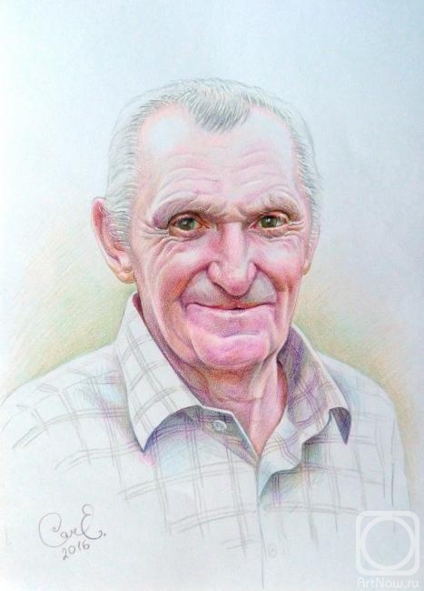 Sachenko Elena. Portrait of an elderly man