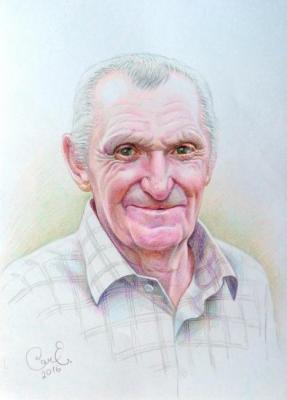 Portrait of an elderly man. Sachenko Elena