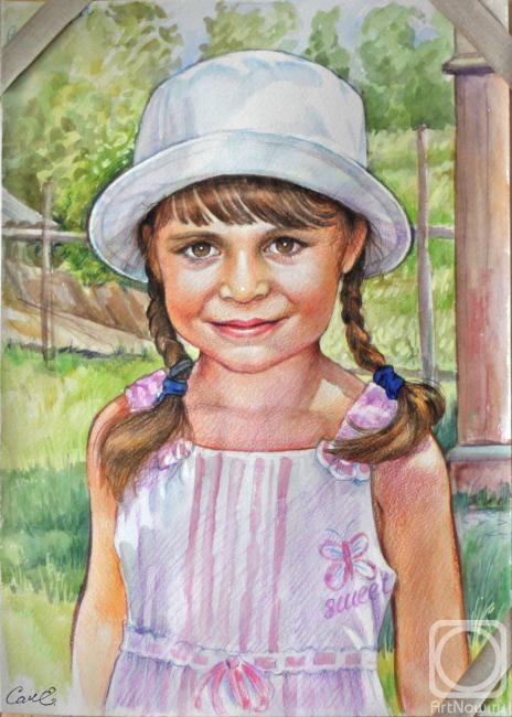 Sachenko Elena. Portrait of a small brunette