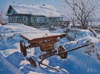 Winter mood. The cart