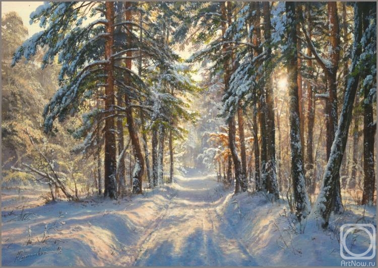 Yushkevich Viktor. Morning in winter forest