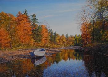 Autumn on the river Mirror. Gorodilov Alexander