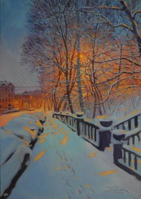 Winter evening. Gorodilov Alexander