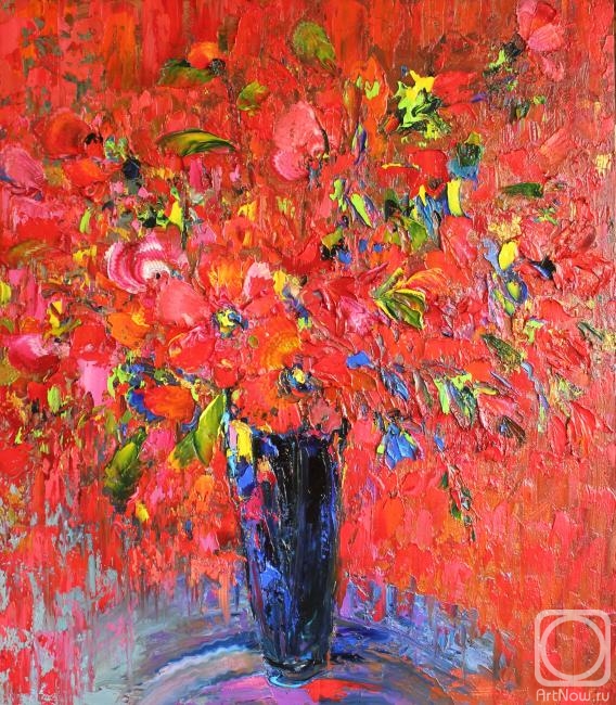 Grebenyuk Yury. Red flowers on the red day of the calendar