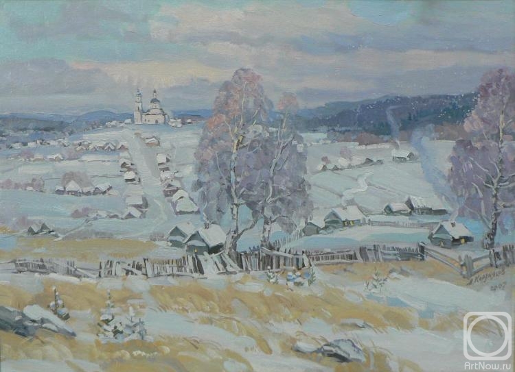 Korznyakov Nikolay. The first snow in Chernoistochinsk