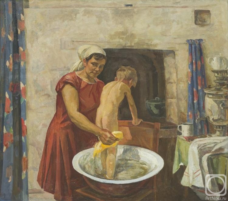 Klyuzhin Gennadiy. Bathing (reminiscence of mother)