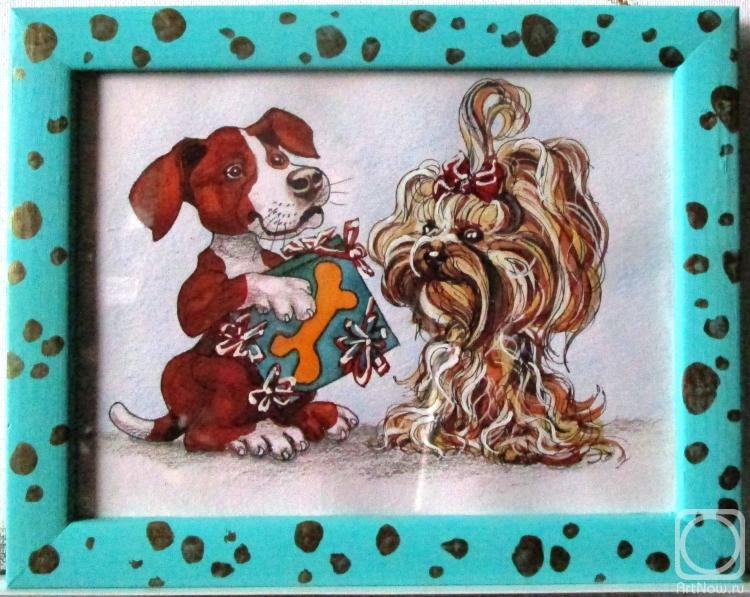 Dobrovolskaya Gayane. Gallant Cavalier - 5 (With the Year of a Dog!) In a frame