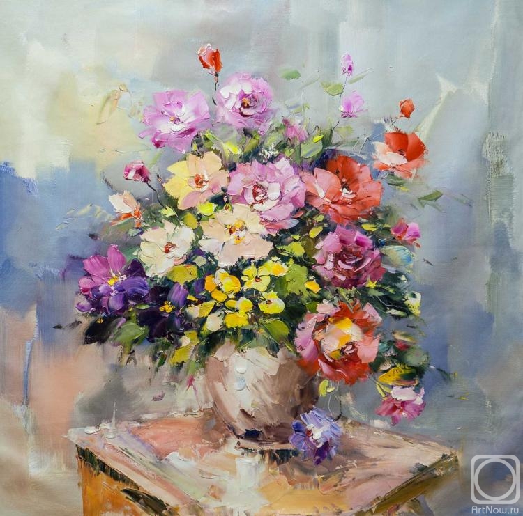 Potapova Maria. Bouquet on a stool