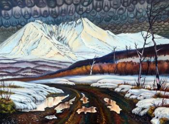 Volcano Vachkazhets. The last blaze of winter. Stepanov Pavel