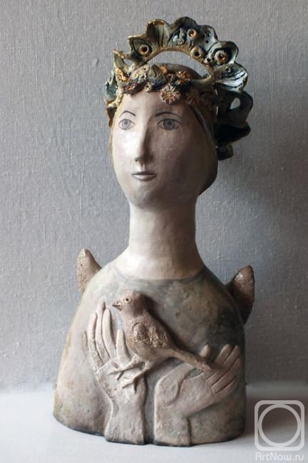 Pomelova Innesa. Angel with a bird
