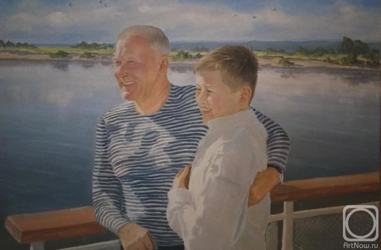 Panov Aleksandr. Portrait of father and son