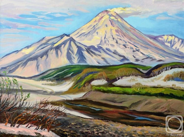 Stepanov Pavel. June. The Volcano Avachinsky. Dry the river