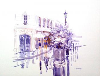 Картина «Прогулка в дождь»