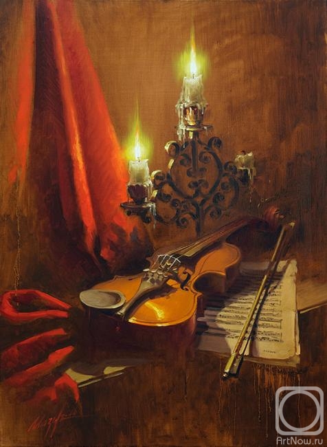 Mazur Nikolay. Violin with candles