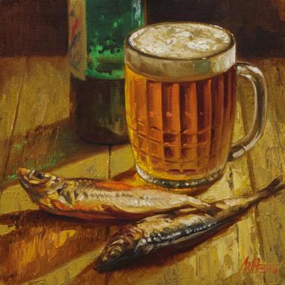 Beer with roach. Mazur Nikolay