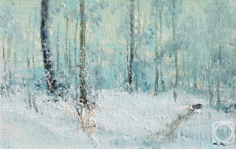 Kremer Mark. Winter in forest, sketch