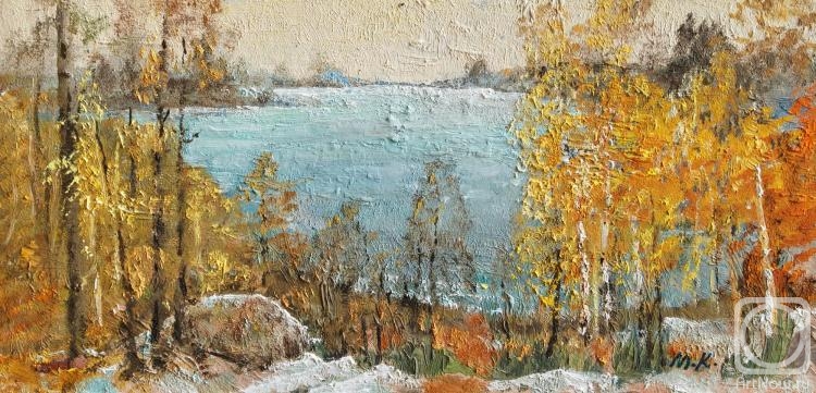 Kremer Mark. Autumn at lake, sketch