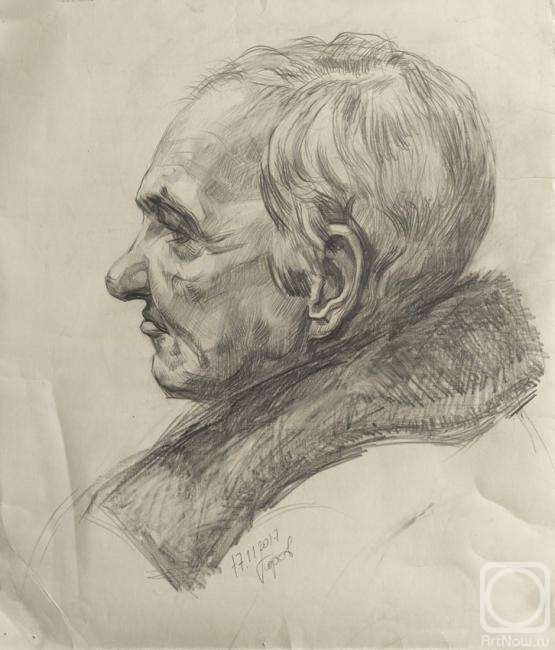 Korhov Yuriy. Portrait from the studio. Profile