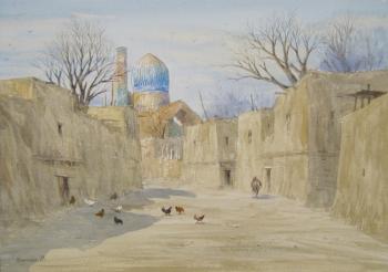 Old street of Samarkand. Mukhamedov Ulugbek