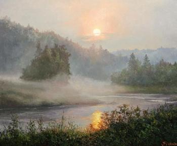 Fog over the river. Burmakin Evgeniy