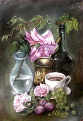 still life with a cup of coffee