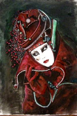 Mask with beads. Shulika Lyudmila