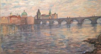 View of Prague. The Charles Bridge. Romanova Elena