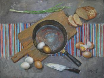 A distant perspective. Omelette (A Frying Pan). Gagarina Elena