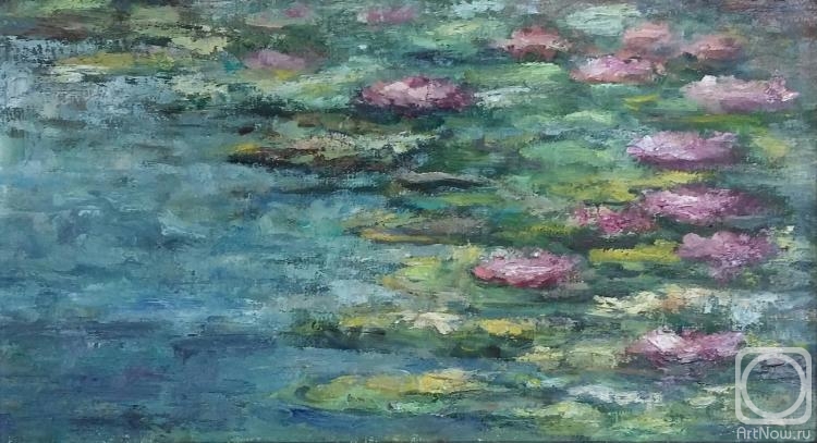 Klyan Elena. Pond with water lilies, Garden of Moscow state University