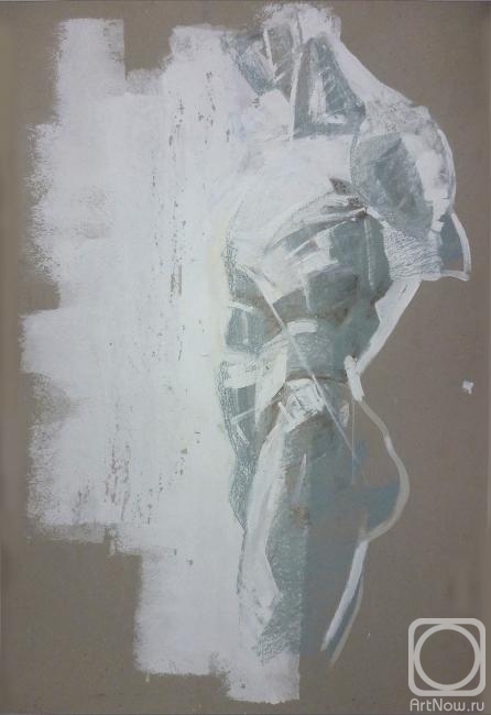 Okhrimenko Anastasiya. The gypsum figure against a white wall