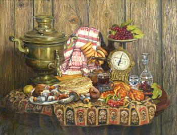 Still life with pancakes. Panov Eduard
