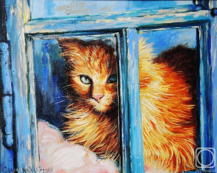 Simonova Olga. Cat at a window