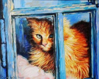 Cat at a window. Simonova Olga