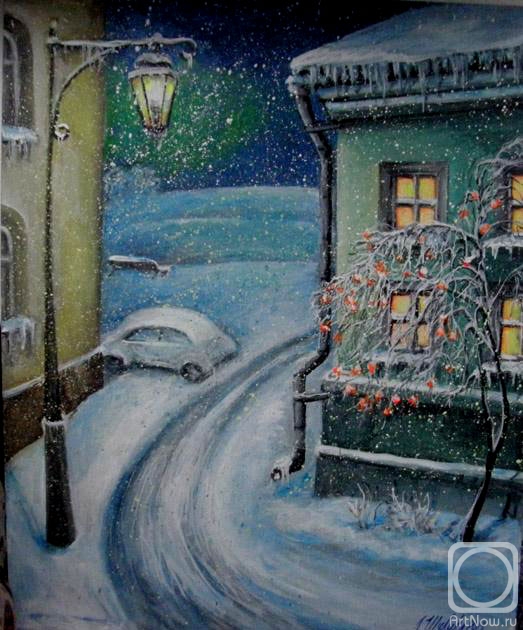 Shulika Lyudmila. Night snowfall