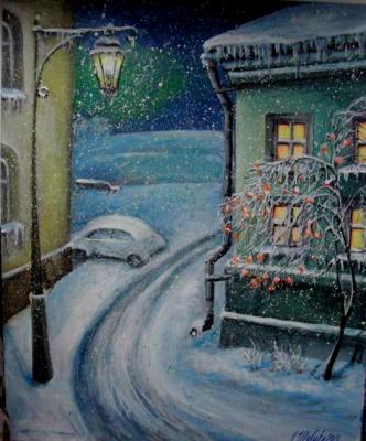 Night snowfall. Shulika Lyudmila