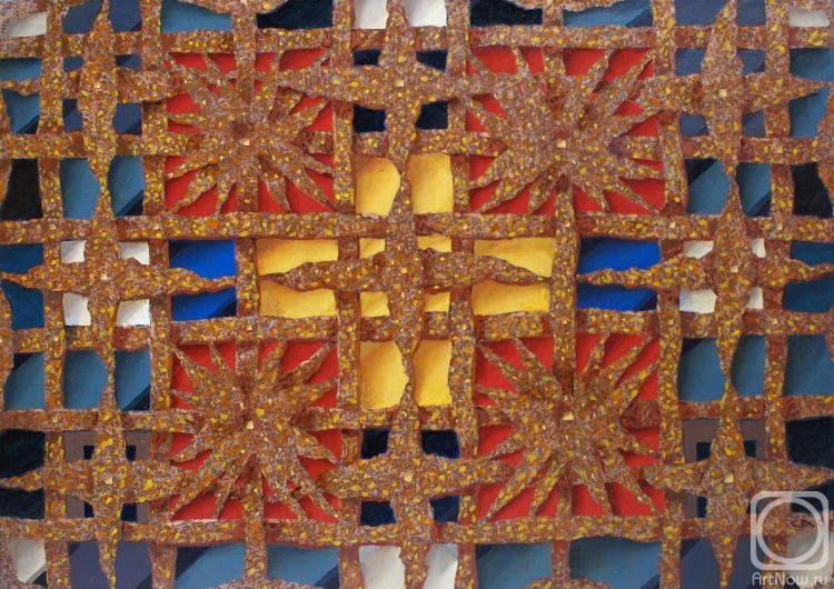 Dergun Sergey. Red squares and yellow cross