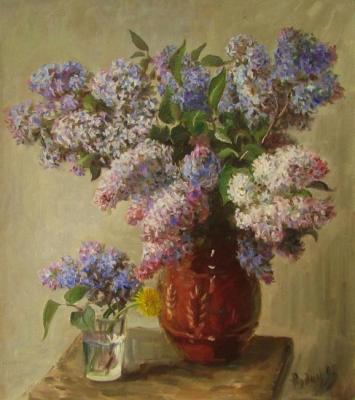 Lilac with dandelion. Rudin Petr
