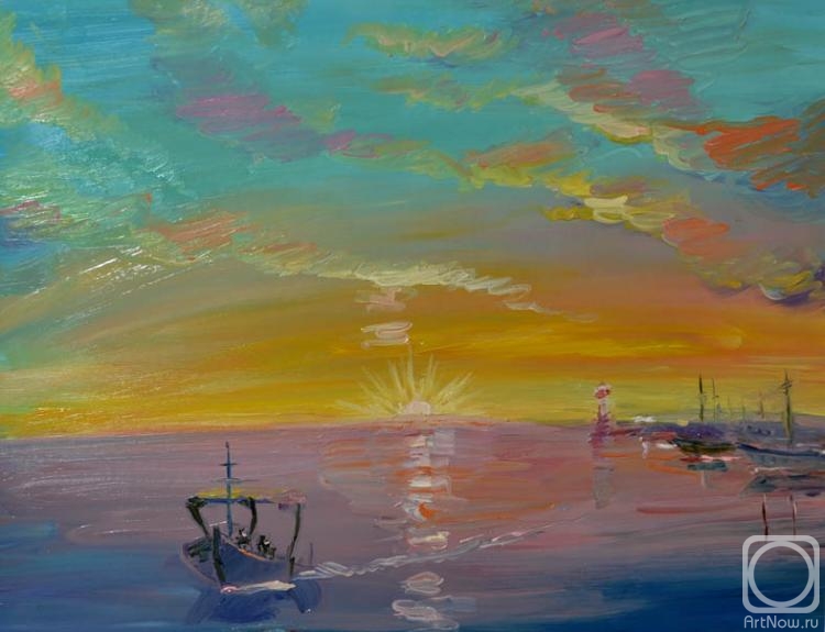 Efimova Ulya. Sunset on the water