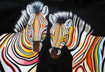 Multicolored zebras N12. Vevers Christina